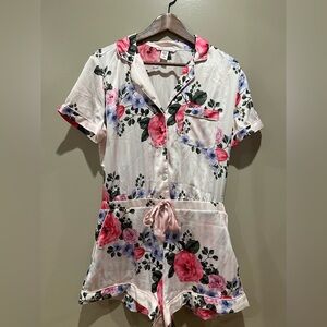 Victoria's Secret Floral Satin Romper Sleepwear